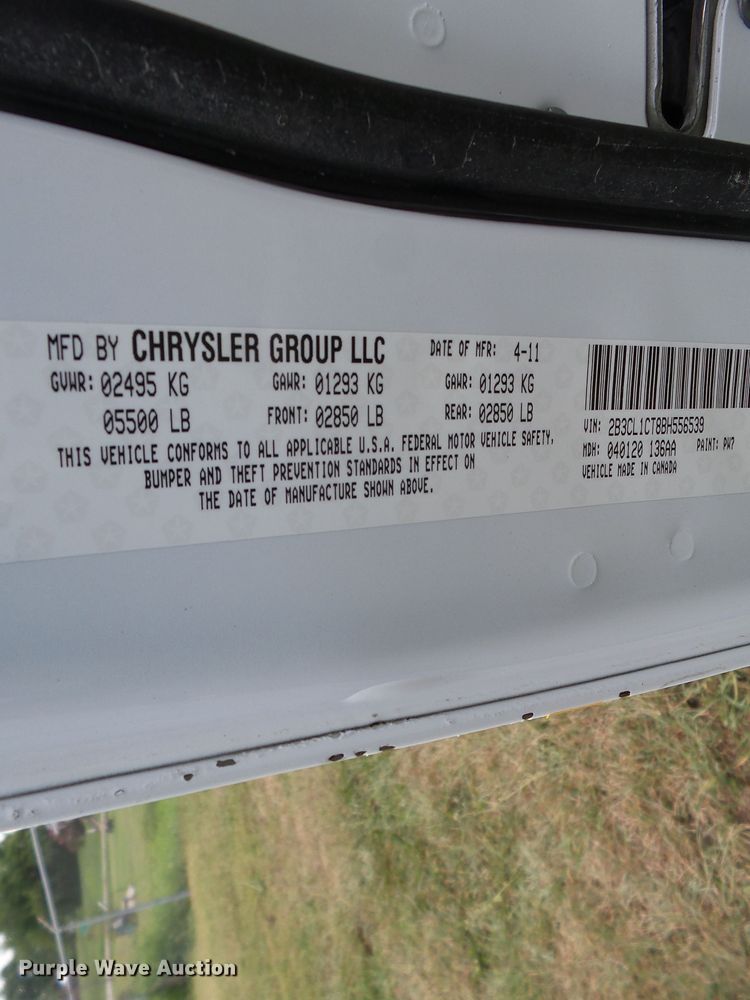 image for item DE7924 2011 Dodge Charger Police