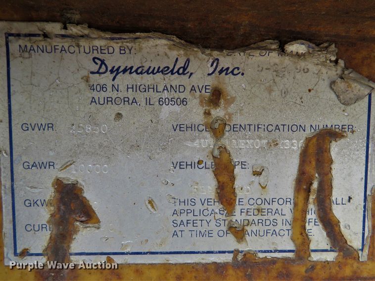 image for item DE8254 1996 Dynaweld equipment trailer