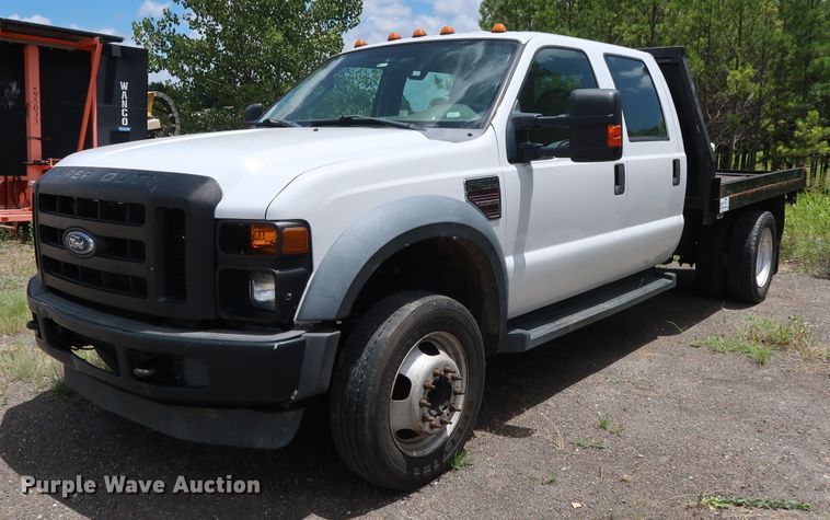 image for item DG4081 2008 Ford F550 Super Duty XL Crew Cab flatbed truck