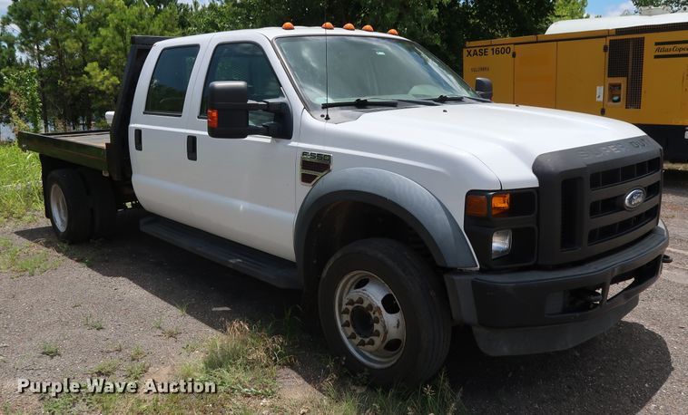 image for item DG4081 2008 Ford F550 Super Duty XL Crew Cab flatbed truck