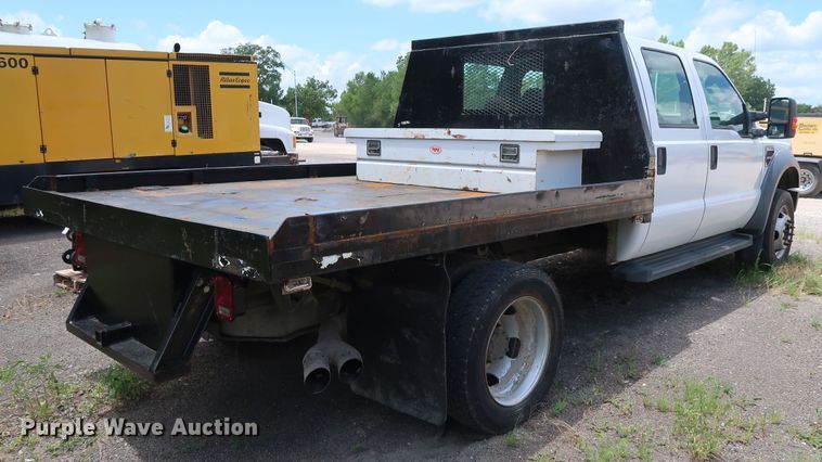 image for item DG4081 2008 Ford F550 Super Duty XL Crew Cab flatbed truck