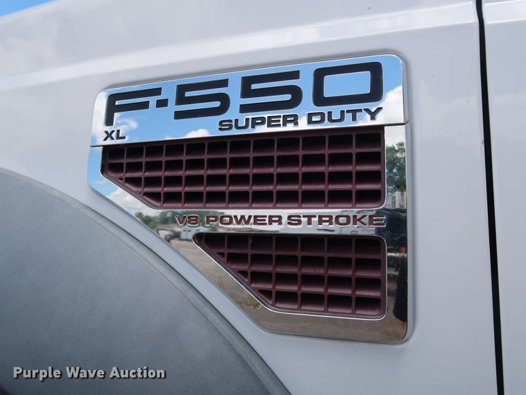 image for item DG4081 2008 Ford F550 Super Duty XL Crew Cab flatbed truck