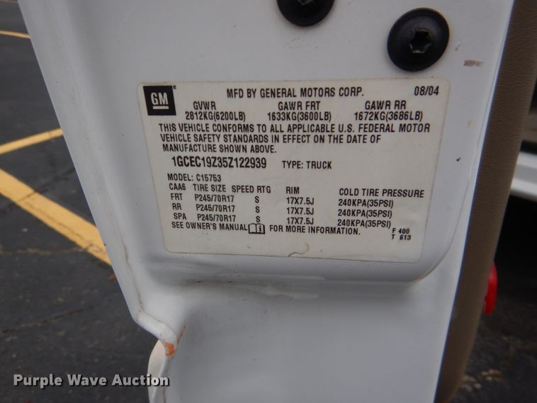 image for item DG4862 2005 Chevrolet Silverado 1500 Ext. Cab pickup truck