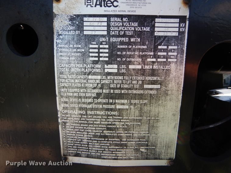 image for item DH6072 Bucket truck frame