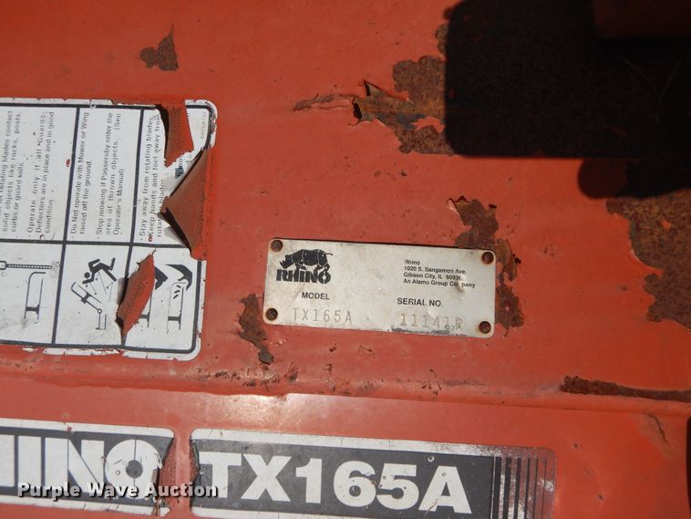 image for item DI1755 Rhino TX165A batwing rotary mower