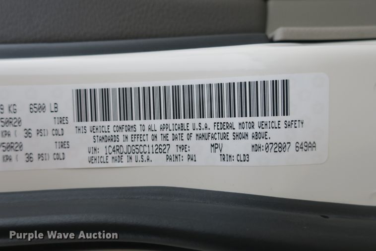 image for item EA9367 2012 Dodge Durango SUV