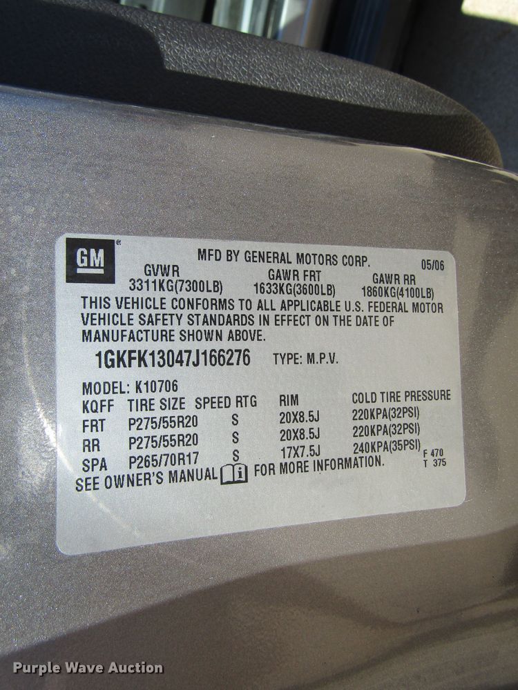 image for item FD9260 2007 GMC Yukon SUV