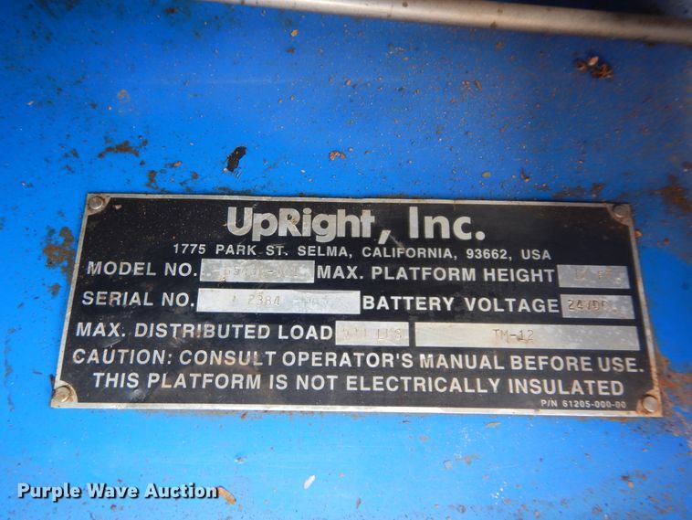 image for item FI9984 Up Right TM12 vertical lift