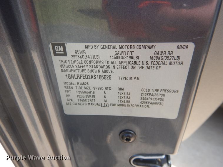 image for item FI9985 2010 Chevrolet Traverse SUV