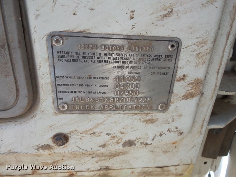 image for item FU9249 1994 Isuzu NPR box truck