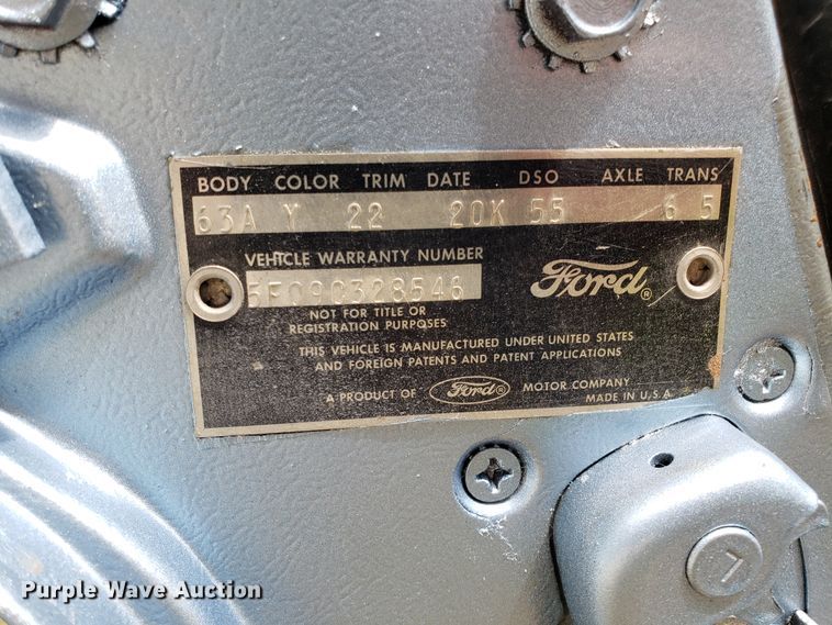 image for item FW9499 1965 Ford Mustang Fastback