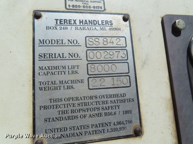 image for item DD6347 2000 Terex SS-842 telehandler