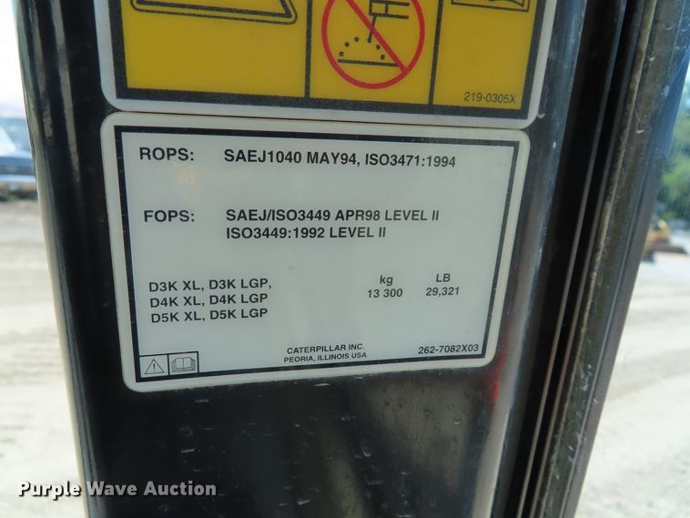 image for item DD6371 2008 Caterpillar D5K XL dozer