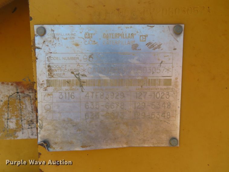 image for item DD6372 2003 Caterpillar 963C track loader