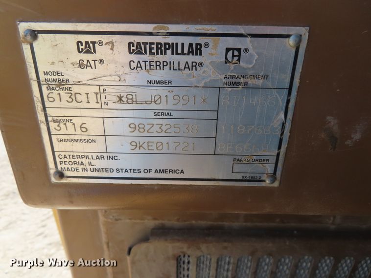 image for item DD6376 1999 Caterpillar 613C Series II elevating scraper