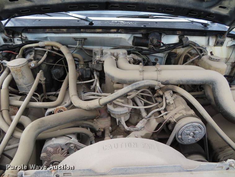 image for item DD6383 1990 Ford F450 Super Duty flat dump bed truck