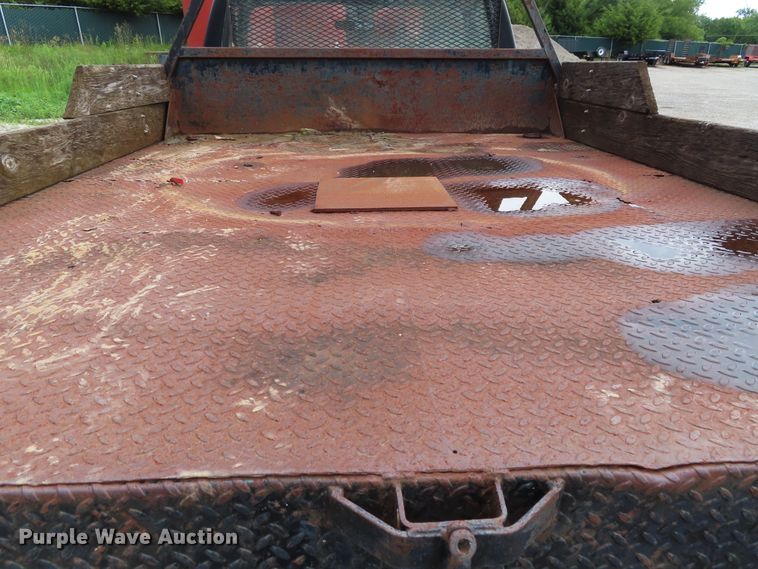 image for item DD6383 1990 Ford F450 Super Duty flat dump bed truck