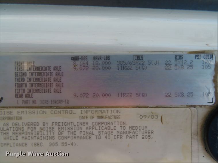 image for item DE8231 2004 Sterling Acterra dump truck