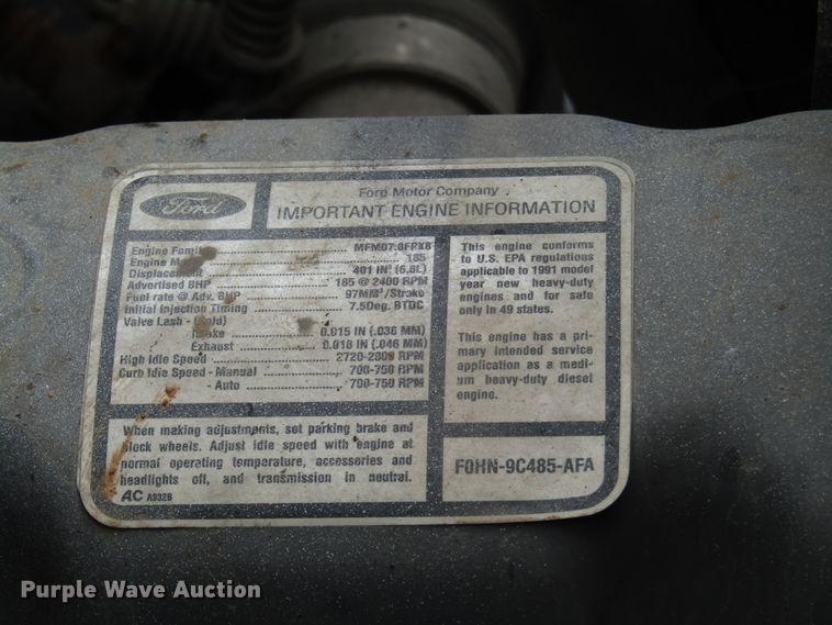 image for item DG1360 1991 Ford F800 digger derrick truck