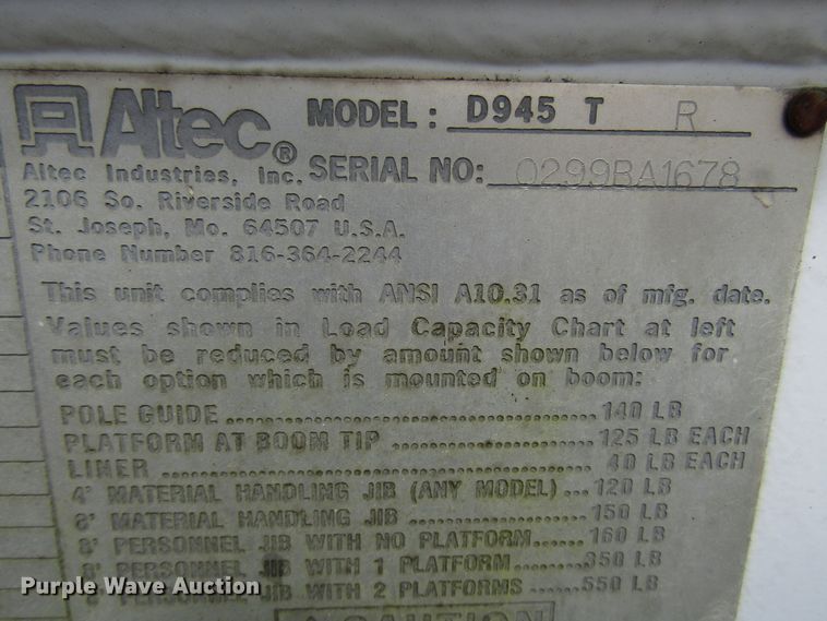 image for item DG1363 1999 Ford F800 digger derrick truck