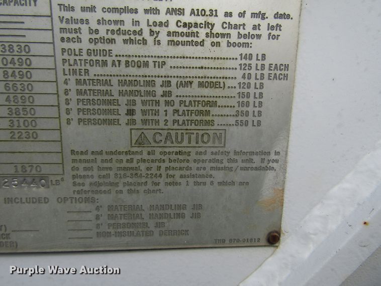 image for item DG1363 1999 Ford F800 digger derrick truck