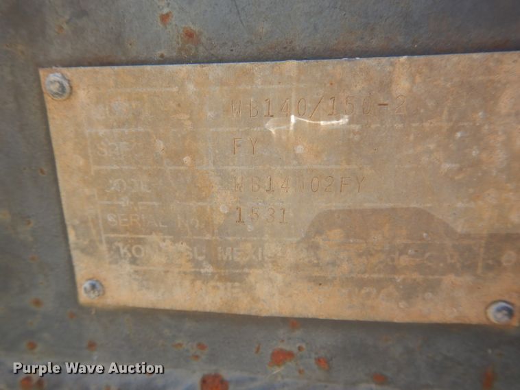 image for item DH6049 2003 Komatsu WB140-2N backhoe