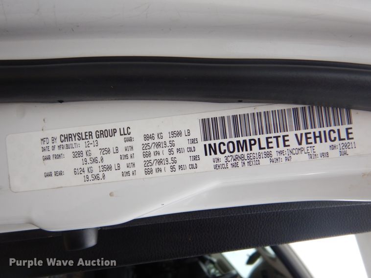 image for item DI2279 2014 Dodge Ram 5500 bucket truck