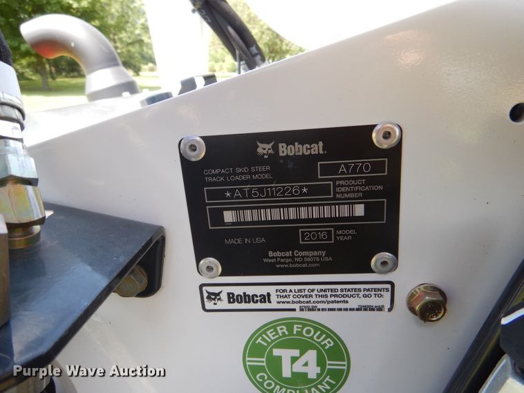 image for item EK9043 2016 Bobcat A770 skid steer