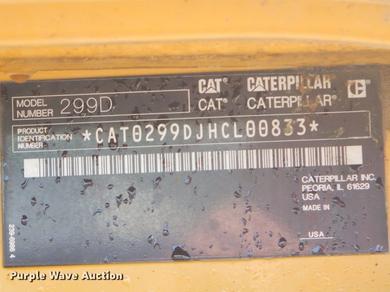image for item FC9819 2013 Caterpillar 299D skid steer