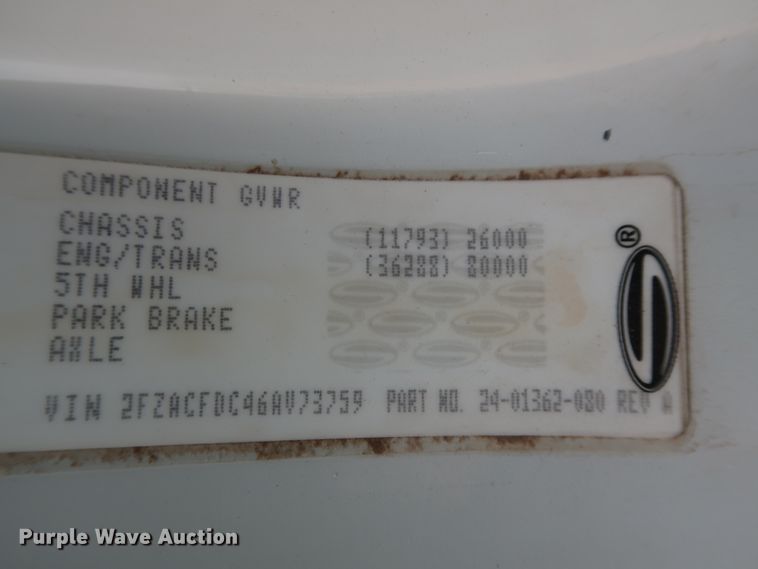 image for item FE9729 2006 Sterling Acterra service truck with crane