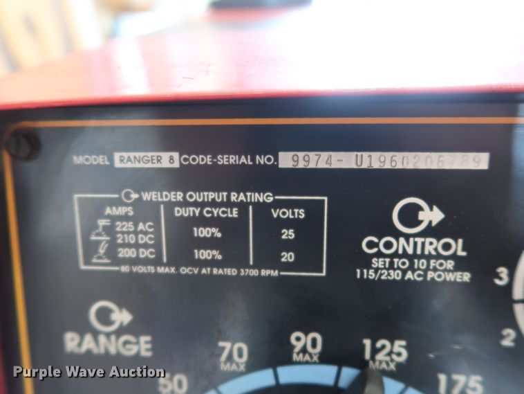 image for item FE9734 Lincoln Ranger 8 welder/generator
