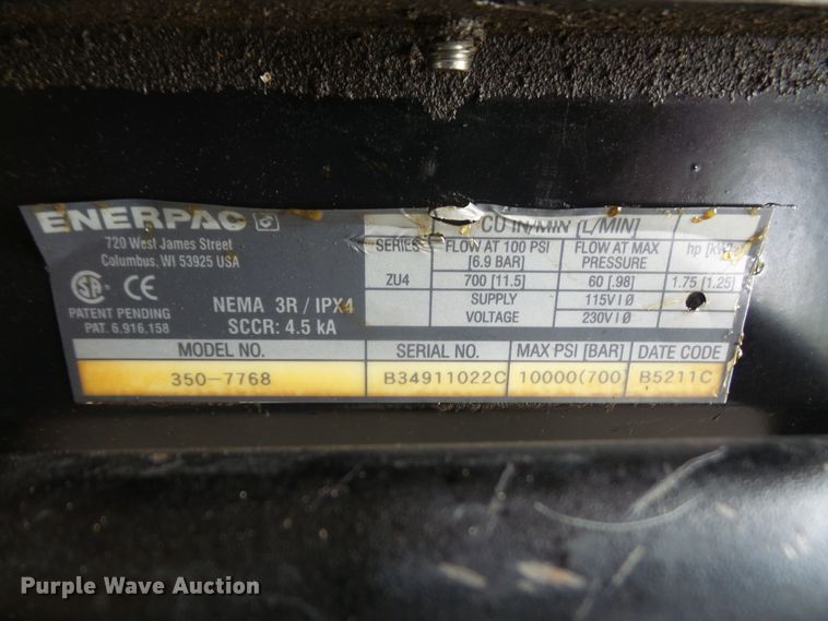 image for item FJ9211 Enerpac 350-7768 hydraulic power unit