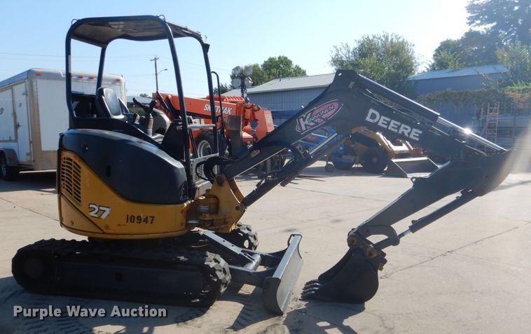 image for item FT9413 2014 John Deere 27D mini excavator