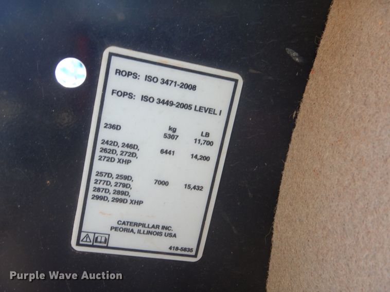 image for item FT9415 2014 Caterpillar 262D skid steer