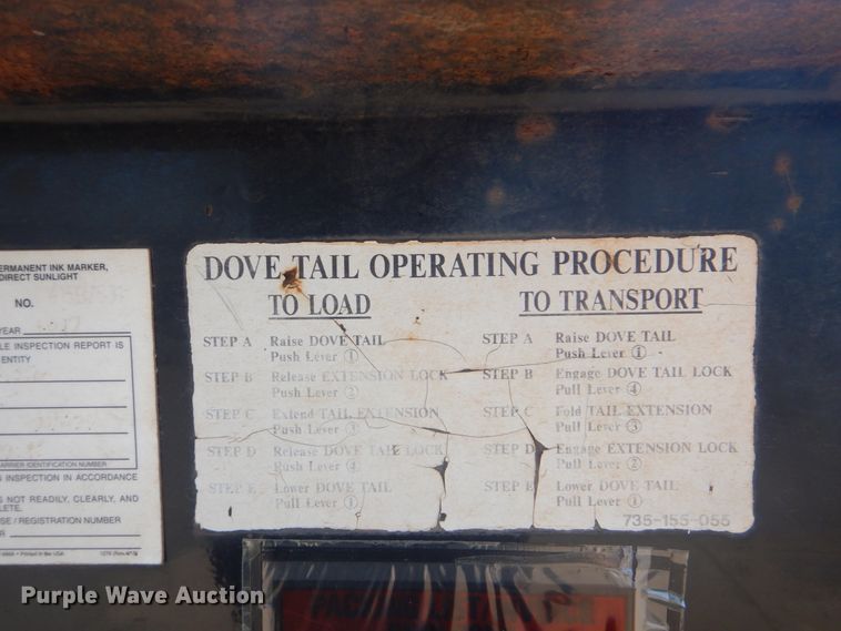 image for item FT9418 2005 Trail King TK70HT482 drop deck equipment trailer