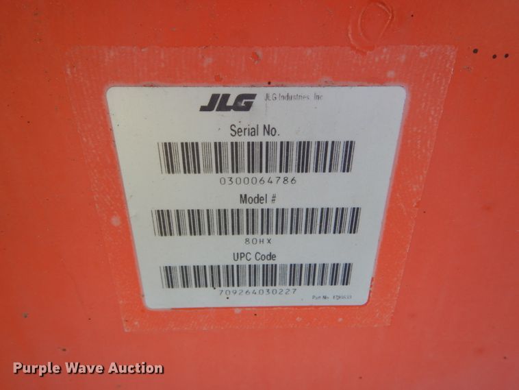 image for item FY9682 2002 JLG 80HX boom lift