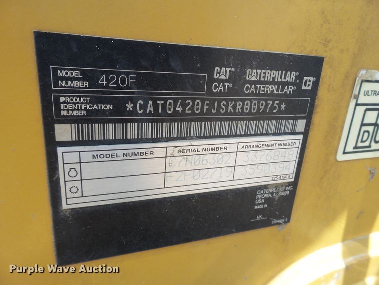 image for item DI0749 2012 Caterpillar 420F backhoe