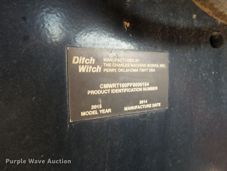 image for item FL9368 2015 Ditch Witch RT100 trencher