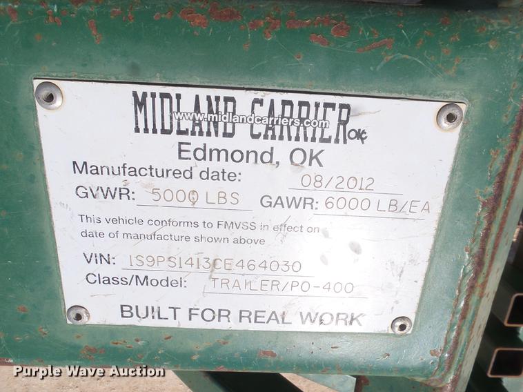 image for item FL9373 2012 hose reel trailer