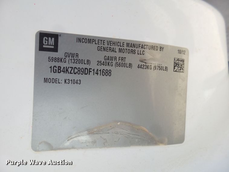 image for item FL9392 2013 Chevrolet Silverado 3500 Crew Cab pickup truck