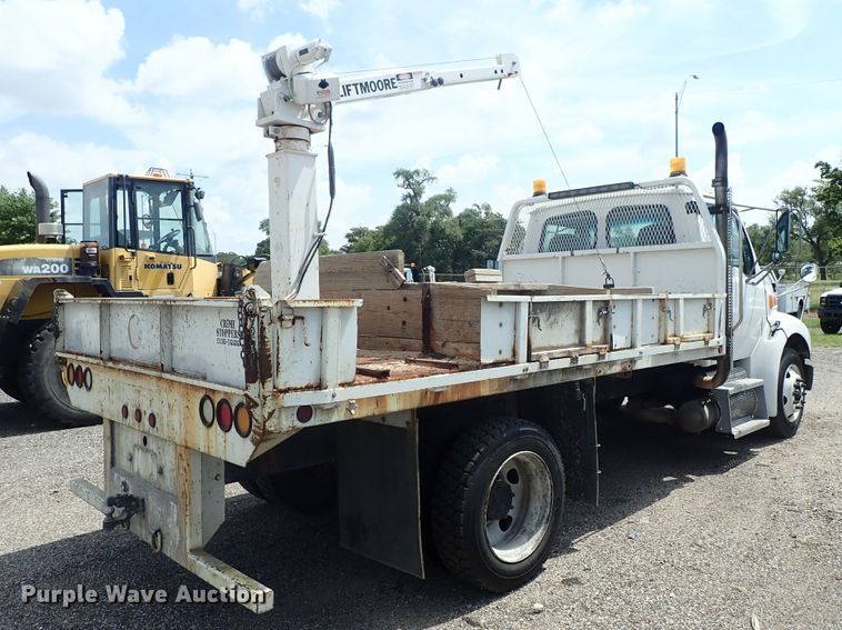 image for item DE0869 2008 Sterling Acterra flatbed truck with crane