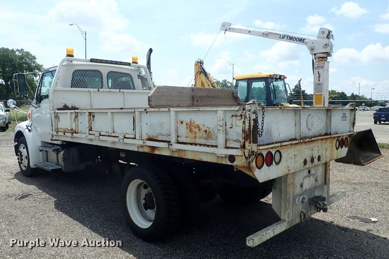 image for item DE0869 2008 Sterling Acterra flatbed truck with crane