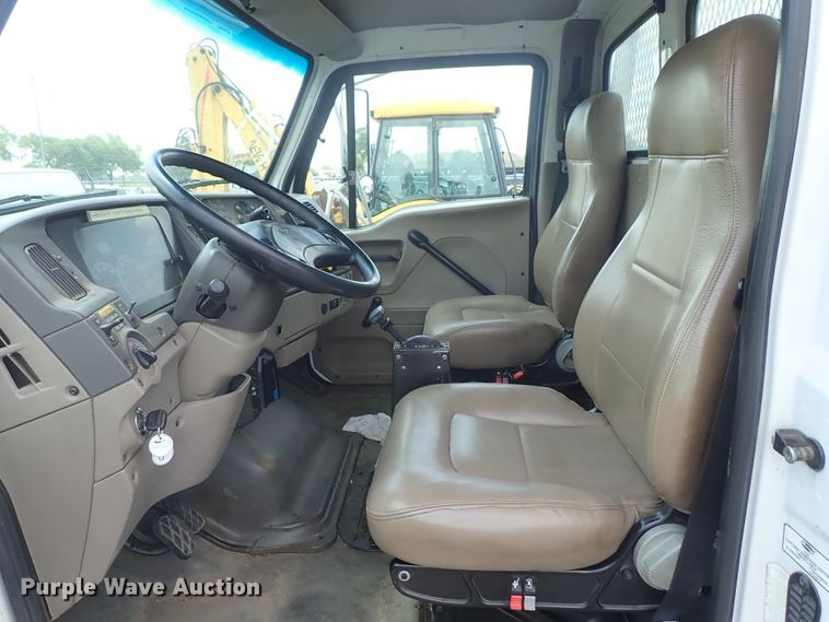 image for item DE0869 2008 Sterling Acterra flatbed truck with crane