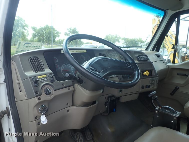 image for item DE0869 2008 Sterling Acterra flatbed truck with crane