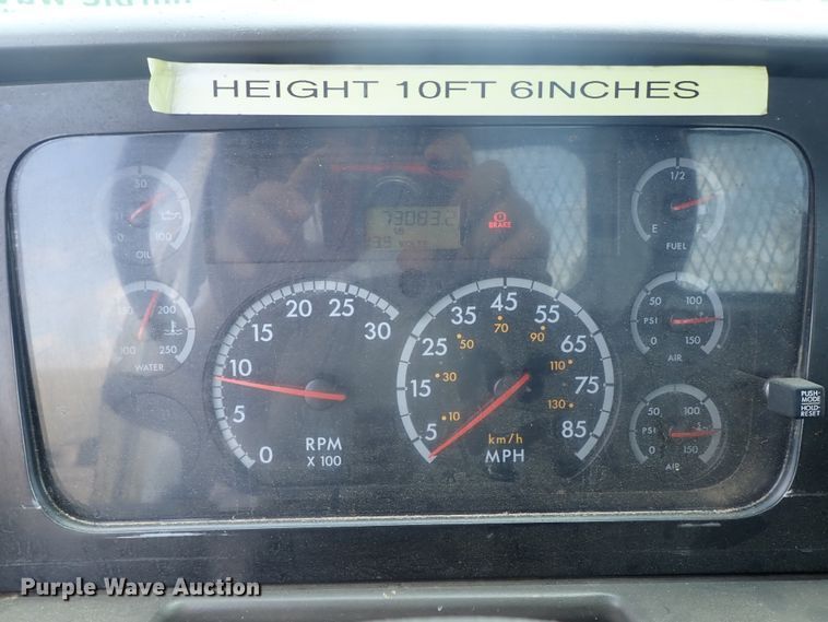 image for item DE0869 2008 Sterling Acterra flatbed truck with crane