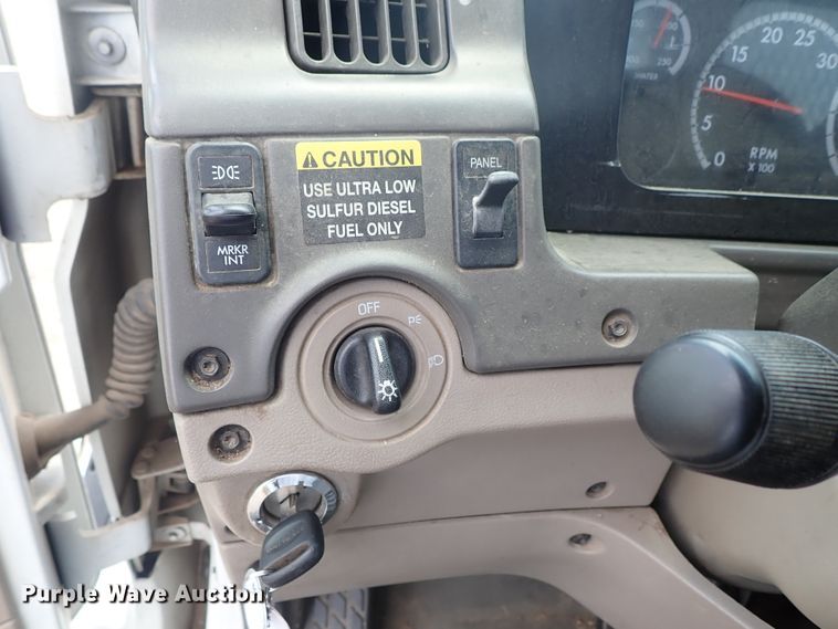 image for item DE0869 2008 Sterling Acterra flatbed truck with crane