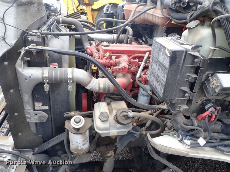 image for item DE0869 2008 Sterling Acterra flatbed truck with crane