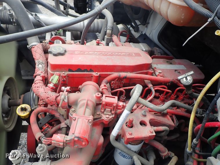 image for item DE0869 2008 Sterling Acterra flatbed truck with crane