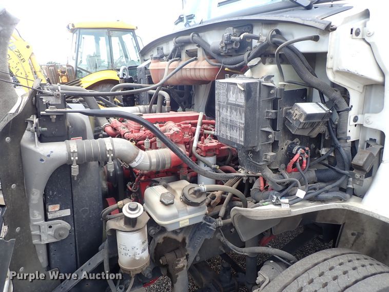 image for item DE0869 2008 Sterling Acterra flatbed truck with crane