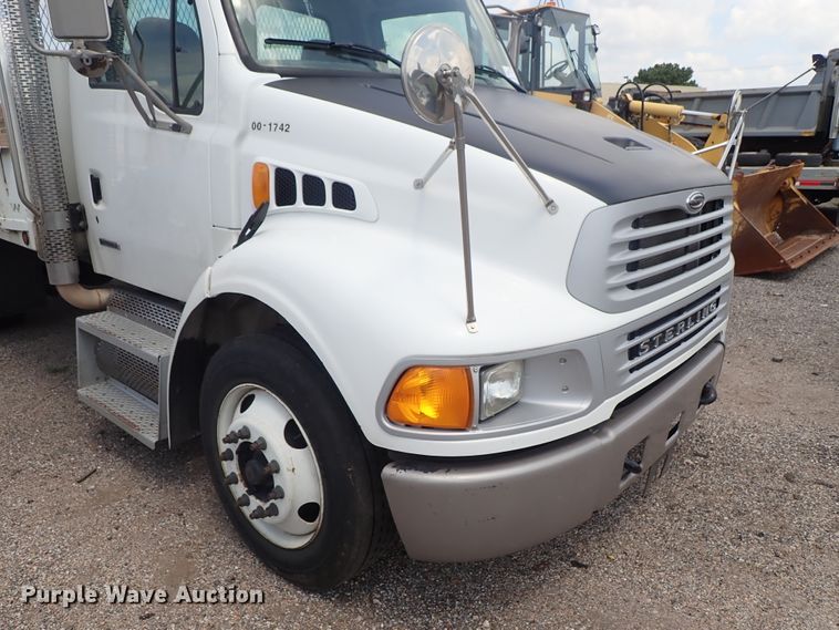 image for item DE0869 2008 Sterling Acterra flatbed truck with crane